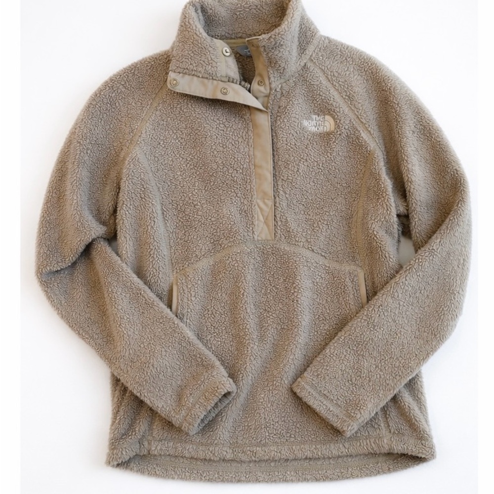 The North Face Women's Beige Sherpa Fleece Pullover Medium